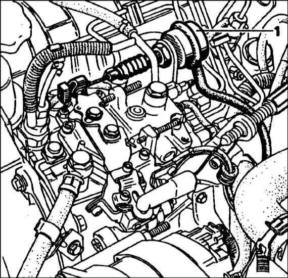 Устройство, обслуживание, ремонт Renault Megane, Scenic c 1996 г. -Снятие и установка вакуумного насоса (дизельные двигатели)