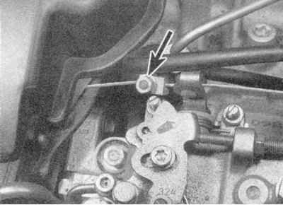 Устройство, обслуживание, ремонт Renault Megane, Scenic c 1996 г. -Снятие, установка, проверка и регулировка термопривода и тросика быстрого холостого хода
