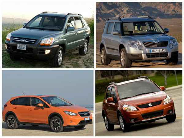 Сравнение Skoda Yeti, Kia Sportage, Subaru XV и Suzuki SX4