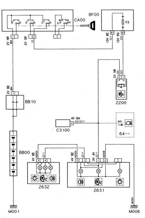 Устройство, обслуживание, ремонт Citroen Xantia (с 1993 г.) -Схемы электрооборудования