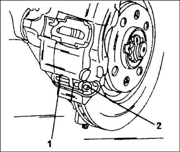 Устройство, обслуживание, ремонт Citroen Xantia (с 1993 г.) -Проверка состояния тормозных суппортов, дисков и гидравлических шлангов