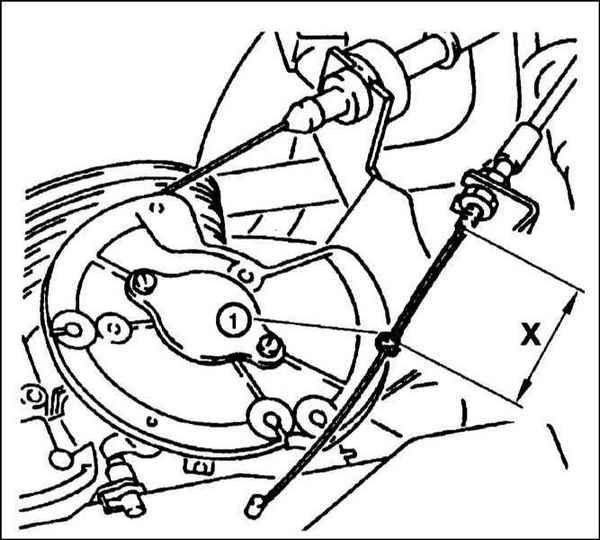 Устройство, обслуживание, ремонт Citroen Xantia (с 1993 г.) -Регулировка приводного троса включения режима kick-down