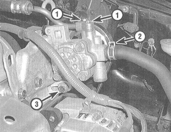 Устройство, обслуживание и ремонт Honda Accord -Снятие и установка рулевого насоса