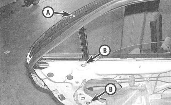 Устройство, обслуживание и ремонт Honda Accord -Снятие и установка дверных стекол