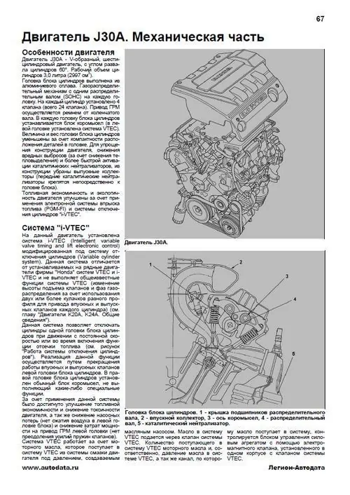 Устройство, обслуживание и ремонт Honda Accord -Четырехцилиндровые двигатели