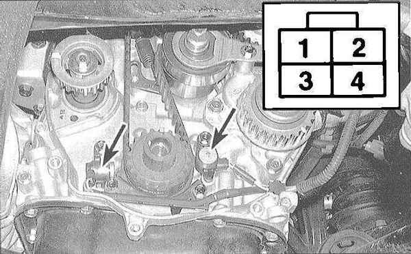 Устройство, обслуживание и ремонт Honda Accord -Проверка исправности состояния и замена датчика ВМТ/положения коленчатого вала (TDC/СКР)